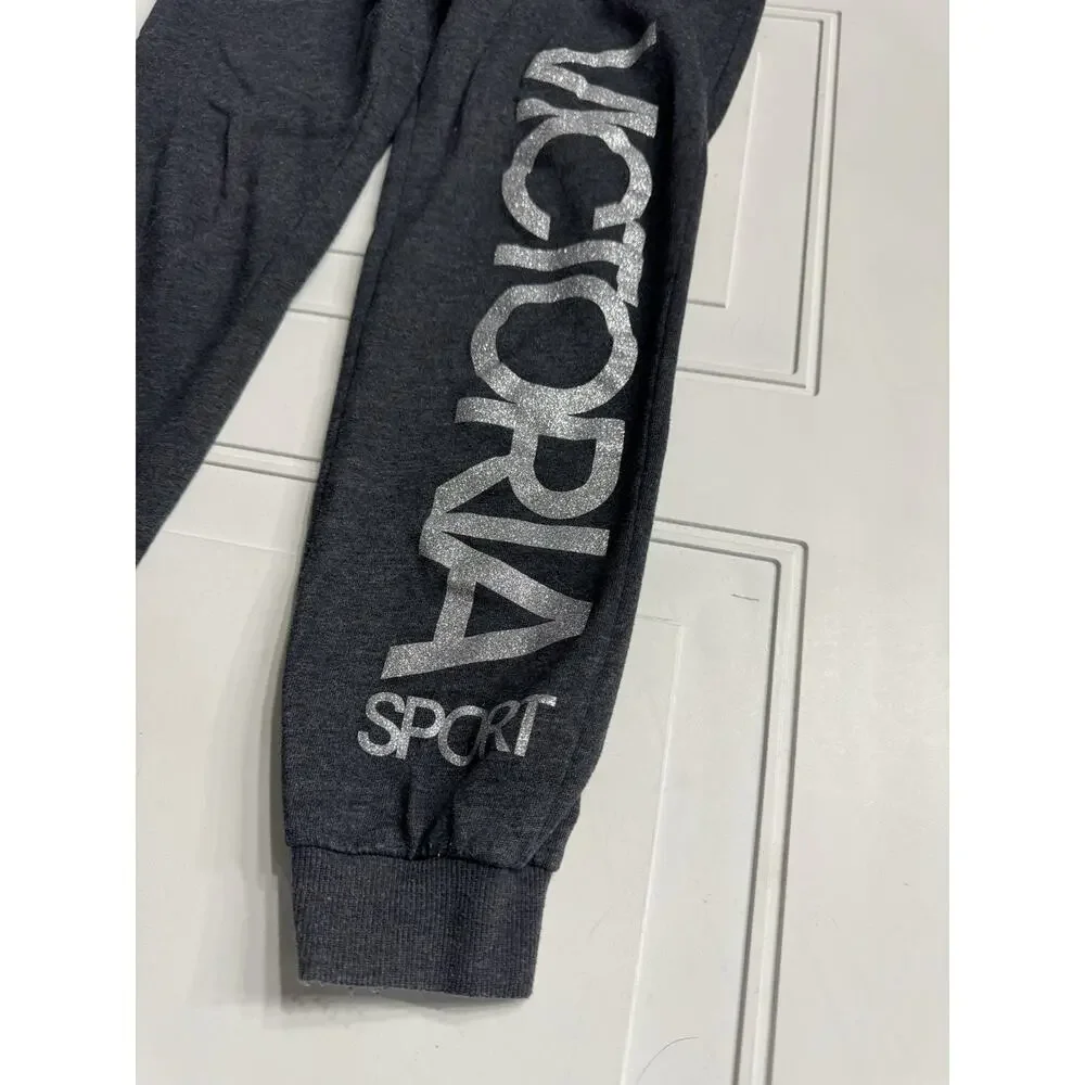 Victoria's Secret Victoria Sport Joggers Sweatpants Sparkle Glitter Logo Size XS - Picture 2 of 6